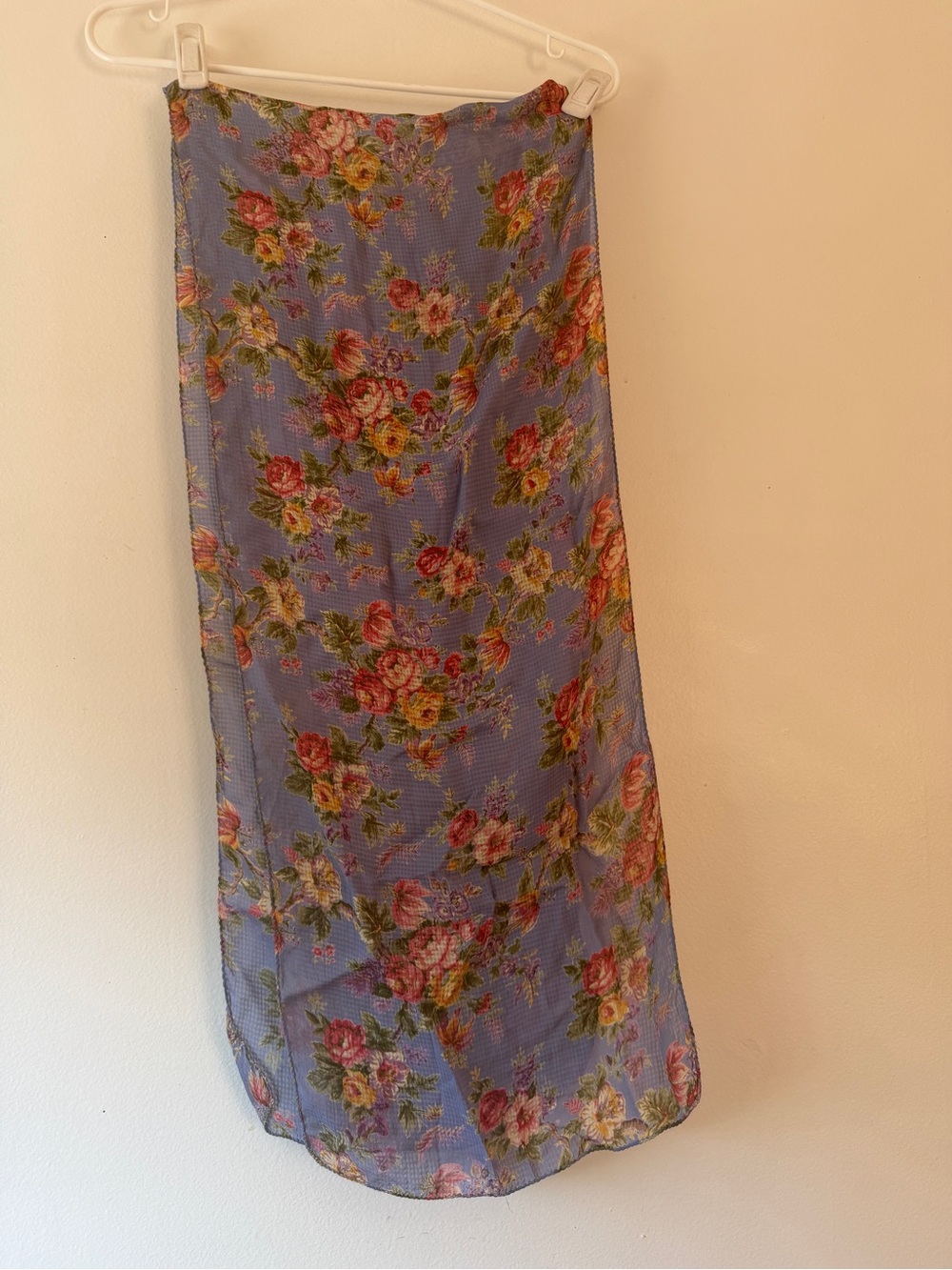 Floral scarf- Blue Floral Print